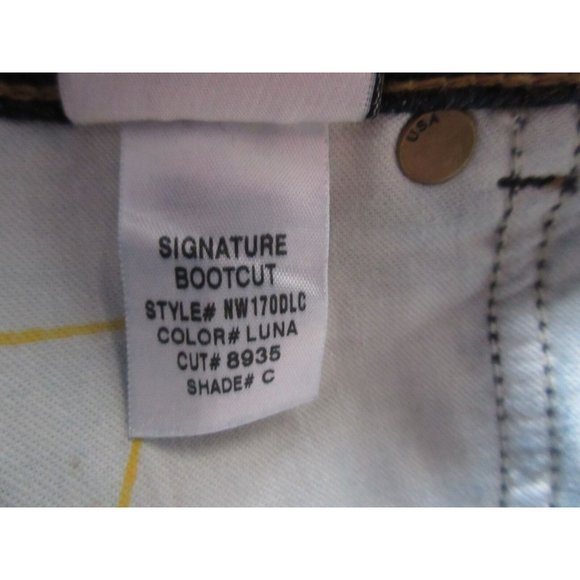 HUDSON Signature Boot in Luna Triangle Pocket Linen Cotton Blend Jeans 27 x 32 ½ - Picture 7 of 7